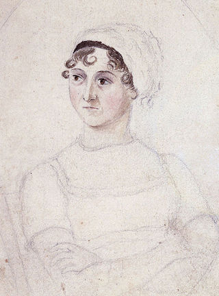 Cassandra Austen's portrait of Jane Austen (ac.1810)