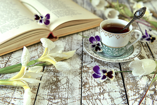 Open Book and tea