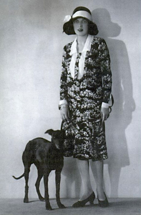 Caresse Crosby and her whippet