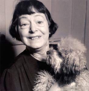 Dorothy Parker and her dog