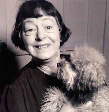 Dorothy Parker and her dog