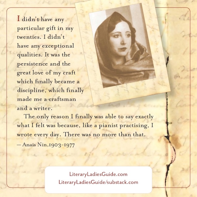 Anais Nin Graphic - writing to find meaning