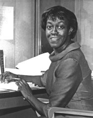 Gwendolyn Brooks at her desk