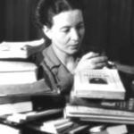 Simone de beauvoir at her desk