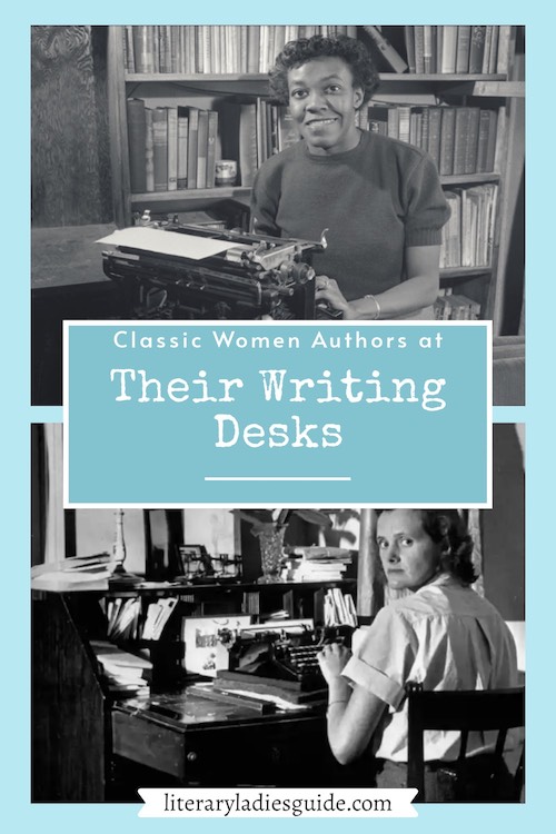 Women authors at their writing desks