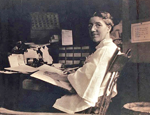 charlotte perkins gilman at her desk