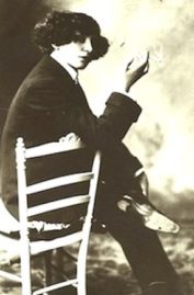 Colette in suit