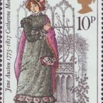 Jane austen Catherine Moreland Northanger Abbey stamp 1975