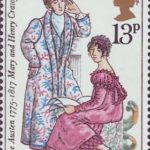 Jane austen Mary and Henry Crawford stamp 1975
