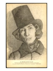 Portrait of George Sand in Top hat