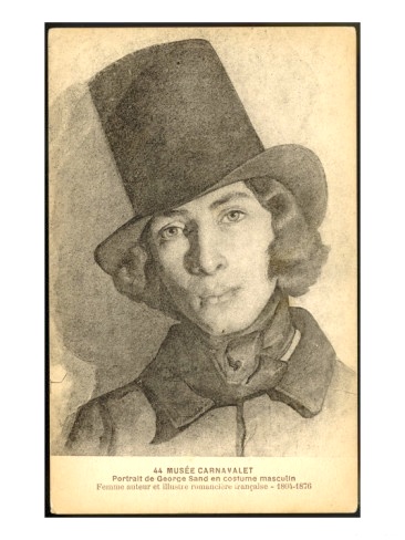 Portrait of George Sand in Top hat