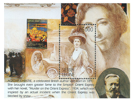 Agatha Christie sierra Leone stamp Orient Express