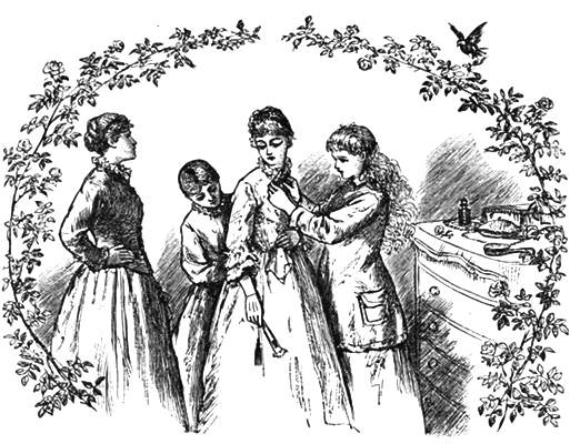 Illustration of Meg's wedding by Frank T Merrill from Little Women by Louisa May Alcott