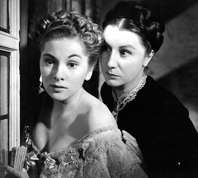 Joan Fontaine and Judith Anderson in Rebecca (1940)