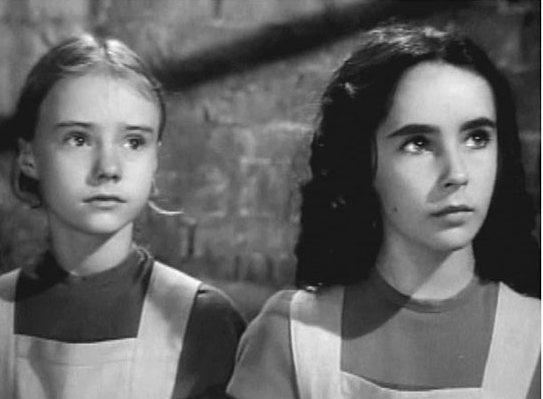 Peggy Ann Garner and Elizabeth Taylor in Jane Eyre 1943