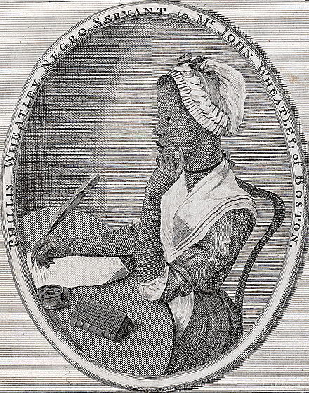 Phillis Wheatley, first African-American poet