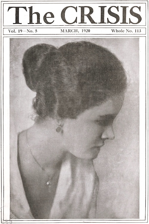 Georgia Douglas Johnson on the cover of The Crisis, 1920