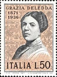 Grazia Deledda postage stamp