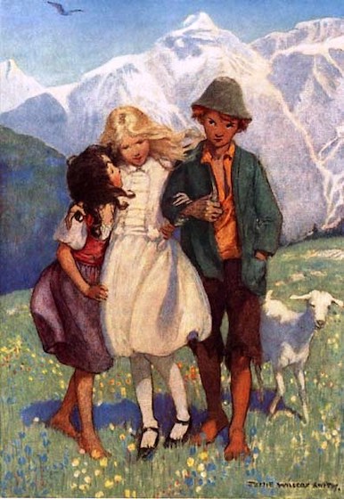 Clara, Peter, and Heidi - Jessie Willcox Smith