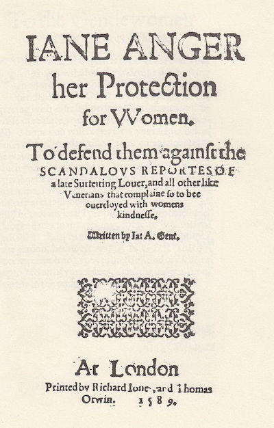 Jane Anger, early English writer