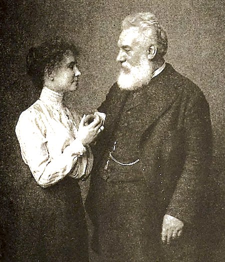 Helen Keller with Alexander Graham Bell, early 1900s