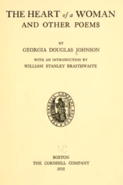 Georgia Douglas Johnson – The Heart of a Woman, front page