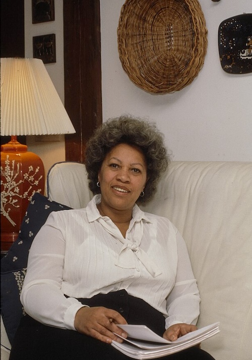 Toni Morrison in her New York home, photo by Bernard Gottfryd