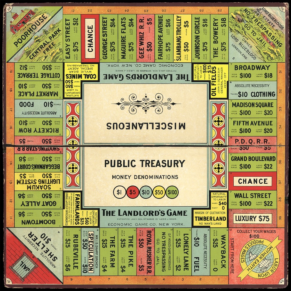 The Landlord's Game 1906 - board